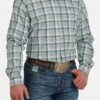'Cinch' Men's Plaid Classic Fit Button Down - White / Green / Brown -Carhartt Store MTW1105543 3 1024x1024@2x