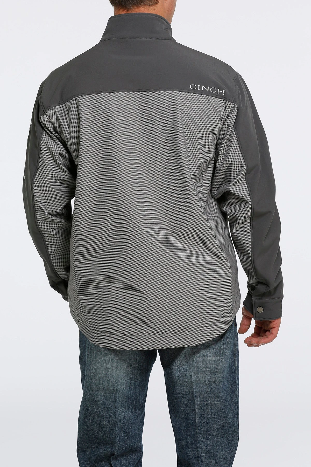 'Cinch' Men's Concealed Carry Textured Bonded Jacket - Grey 6 'Cinch' Men's Concealed Carry Textured Bonded Jacket - Grey - Image 4