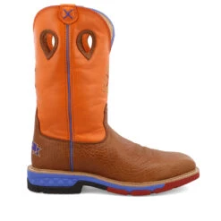 'Twisted X' Men's 12" Western EH Alloy Toe - Tan / Orange -Carhartt Store MXBA003.02 4800x4800 R 1024x1024@2x