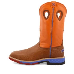 'Twisted X' Men's 12" Western EH Alloy Toe - Tan / Orange -Carhartt Store MXBA003.06 4800x4800 L 1024x1024@2x