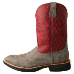 'Twisted X' Men's 11" Tech-X Cellstretch Western Square Toe - Grey / Red -Carhartt Store MXW0005 LT 4800x4800 295991a0 f381 405c ace7 6d176b45ecbb 1024x1024@2x