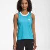 'The North Face' Women's Simple Logo Tri-Blend Tank - Norse Blue Heather -Carhartt Store NF0A7UKV 452 hero 1024x1024@2x