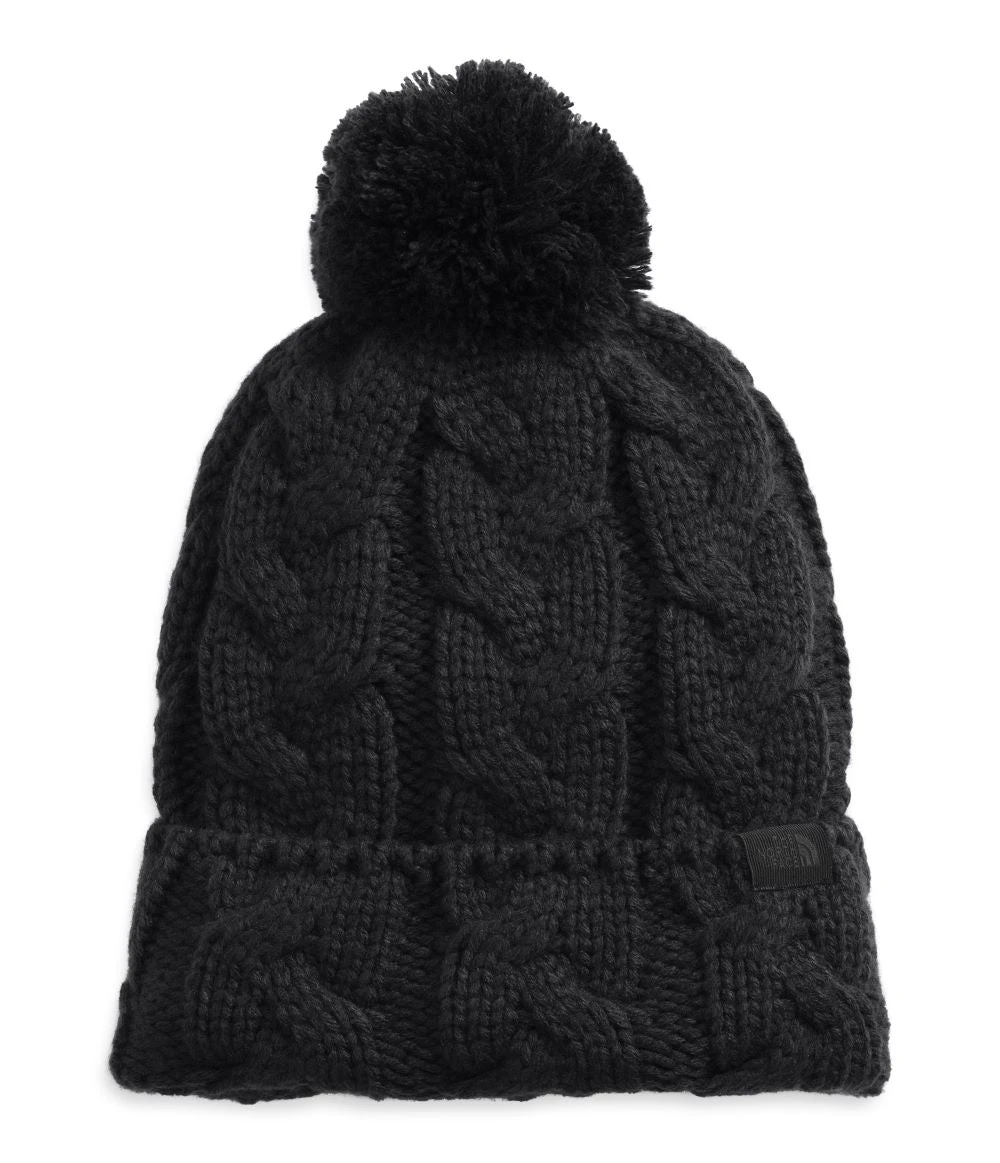 'The North Face' Women's Cable Minna Pom Beanie - TNF Black 3 'The North Face' Women's Cable Minna Pom Beanie - TNF Black