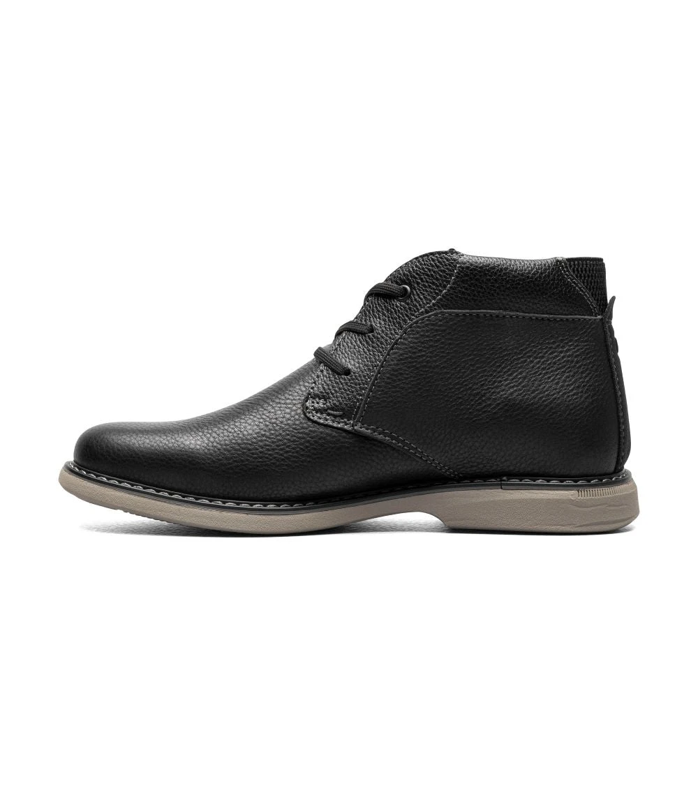 'Nunn Bush' Men's Otto Plain Toe Chukka - Black Tumbled 8 'Nunn Bush' Men's Otto Plain Toe Chukka - Black Tumbled - Image 6