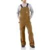 'Carhartt' Men's Unlined Duck Zip To Thigh Bib Overall - Carhartt Brown -Carhartt Store R37BRN MF18 1024x1024@2x