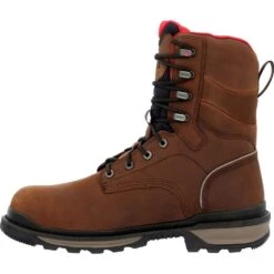 'Rocky' Men's 8" Rams Horn EH WP Comp Toe - Dark Brown -Carhartt Store RKK0394 instep profile 1024x1024@2x
