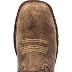 'Rocky' Men's 11" Legacy 32 EH WP Western Square Toe - Brown -Carhartt Store RKW0389 birdseye 1024x1024@2x