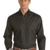 'Panhandle-Rough Stock' Men's Solid Tonal Button Down - Black -Carhartt Store RSMSODR0P6 1024x1024@2x