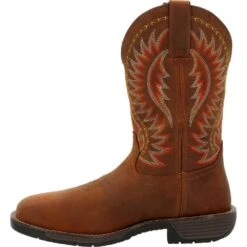 'Rocky' Men's 11" Rugged Trail EH WP Western Square Toe - Brown -Carhartt Store Rocky Rugged Trail 11 waterproof western work boot RKW0370 4 1024x1024@2x