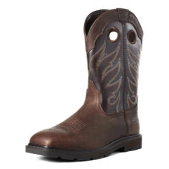 'Ariat' Men's 11" Groundwork Western EH Soft Toe - Brown -Carhartt Store S21 MNS WORK 10034718 3 4 front 1024x1024@2x