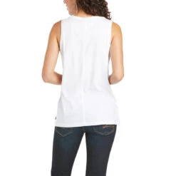 'Ariat' Women's Element Sleeveless Tank - White -Carhartt Store S21 WMS WEST 10035206 back 1024x1024@2x