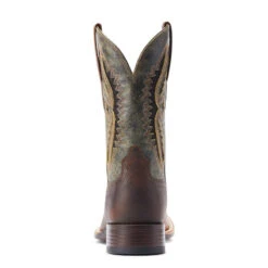 'Ariat' Men's 11" Rowder VentTEK 360° Western Square Toe - Rust / Forest Green -Carhartt Store S23 MNS WEST 10044478 heel 1024x1024@2x