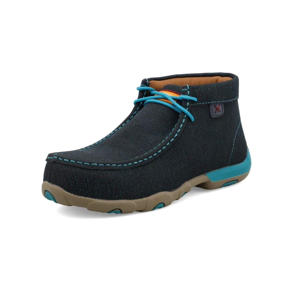'Twisted X' Women's Chukka Driving Moc EH Comp Toe - Dark Teal / Turquoise 3 'Twisted X' Women's Chukka Driving Moc EH Comp Toe - Dark Teal / Turquoise