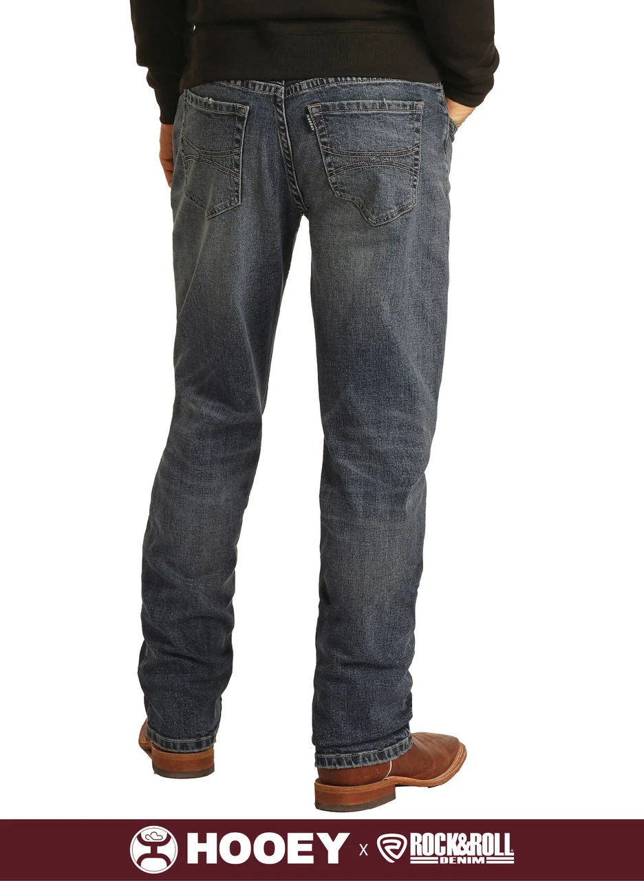 'Hooey' Men's Double Barrel Relaxed Fit Stackable Bootcut - Medium Vintage Wash 5 'Hooey' Men's Double Barrel Relaxed Fit Stackable Bootcut - Medium Vintage Wash - Image 3