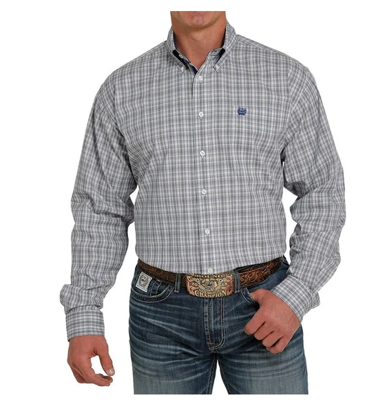'Cinch' Men's Plaid Classic Fit Button Down - Cream 3 'Cinch' Men's Plaid Classic Fit Button Down - Cream