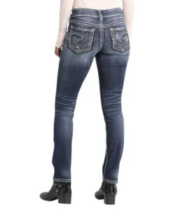 'Silver Jeans' Women's Suki Mid Rise Straight Leg - Distressed Dark Indigo 6 'Silver Jeans' Women's Suki Mid Rise Straight Leg - Distressed Dark Indigo -Carhartt Store l93413sdi349 1 1024x1024@2x