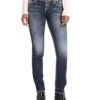 'Silver Jeans' Women's Suki Mid Rise Straight Leg - Distressed Dark Indigo -Carhartt Store l93413sdi349 1024x1024@2x