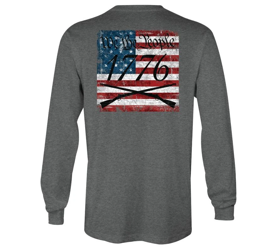 'Howitzer' Men's People '76 T-Shirt - Graphite Heather 3 'Howitzer' Men's People '76 T-Shirt - Graphite Heather