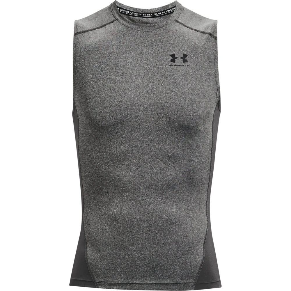 'Under Armour' Men's HeatGear® Sleeveless Compression - Carbon Heather / Black 3 'Under Armour' Men's HeatGear® Sleeveless Compression - Carbon Heather / Black