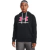'Under Armour' Women's Rival Fleece Big Logo Foil Outline Hoodie - Black -Carhartt Store s7.V5 1369421 002 FC 1024x1024@2x
