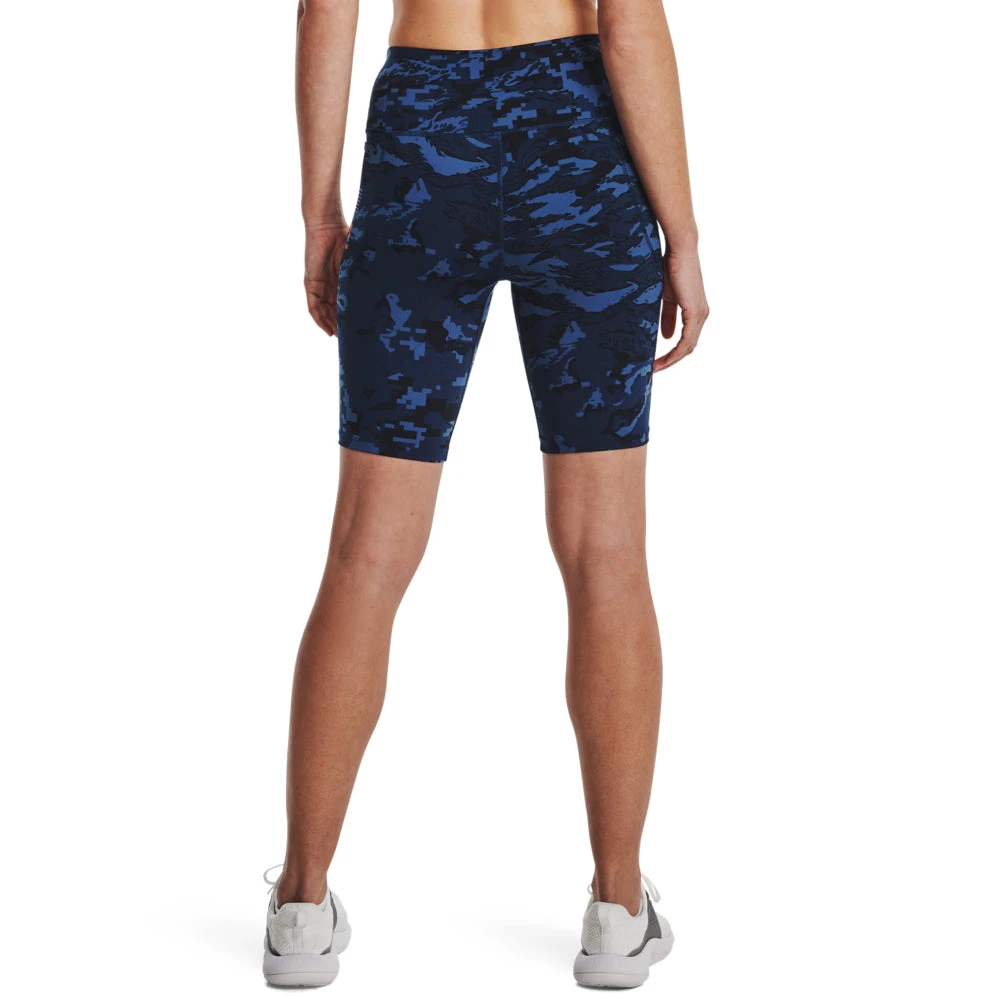 'Under Armour' Women's Meridian Freedom Biker Shorts - Academy / Red 4 'Under Armour' Women's Meridian Freedom Biker Shorts - Academy / Red - Image 2